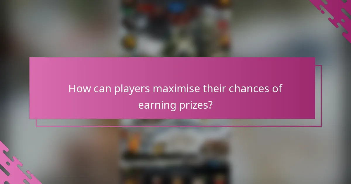 How can players maximise their chances of earning prizes?