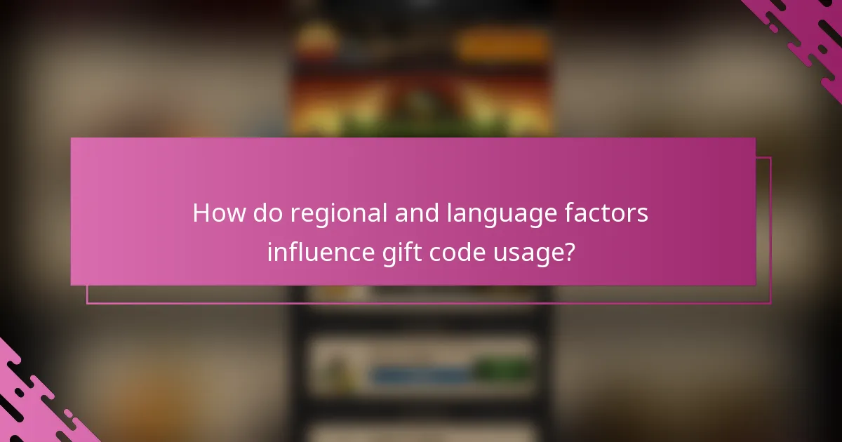 How do regional and language factors influence gift code usage?