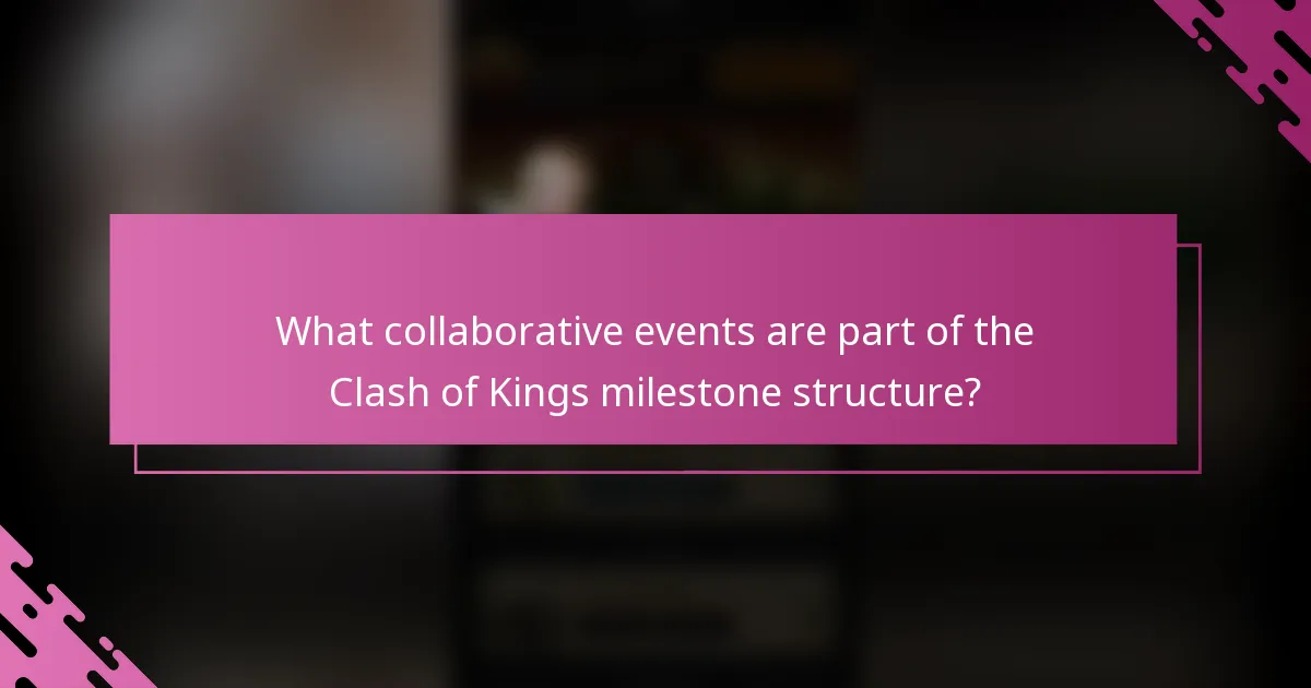What collaborative events are part of the Clash of Kings milestone structure?